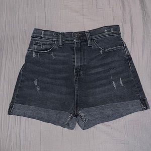 BDG Black Distressed Shorts